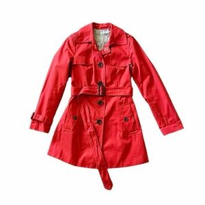 Banana Republic Red Belted Trench Coat - Size XS